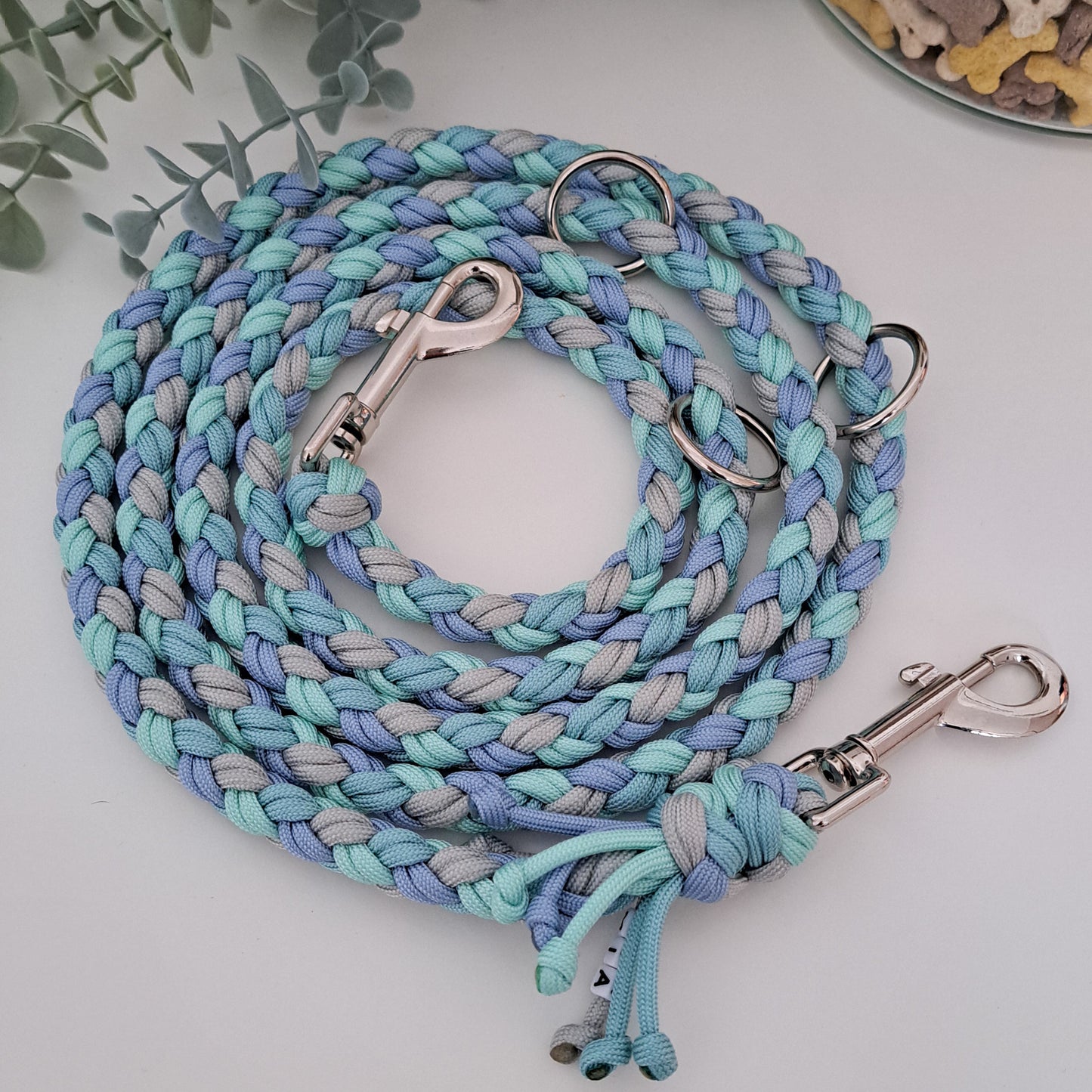 Paracord-Leine, Farbcode: 11-15-16-27, Silber