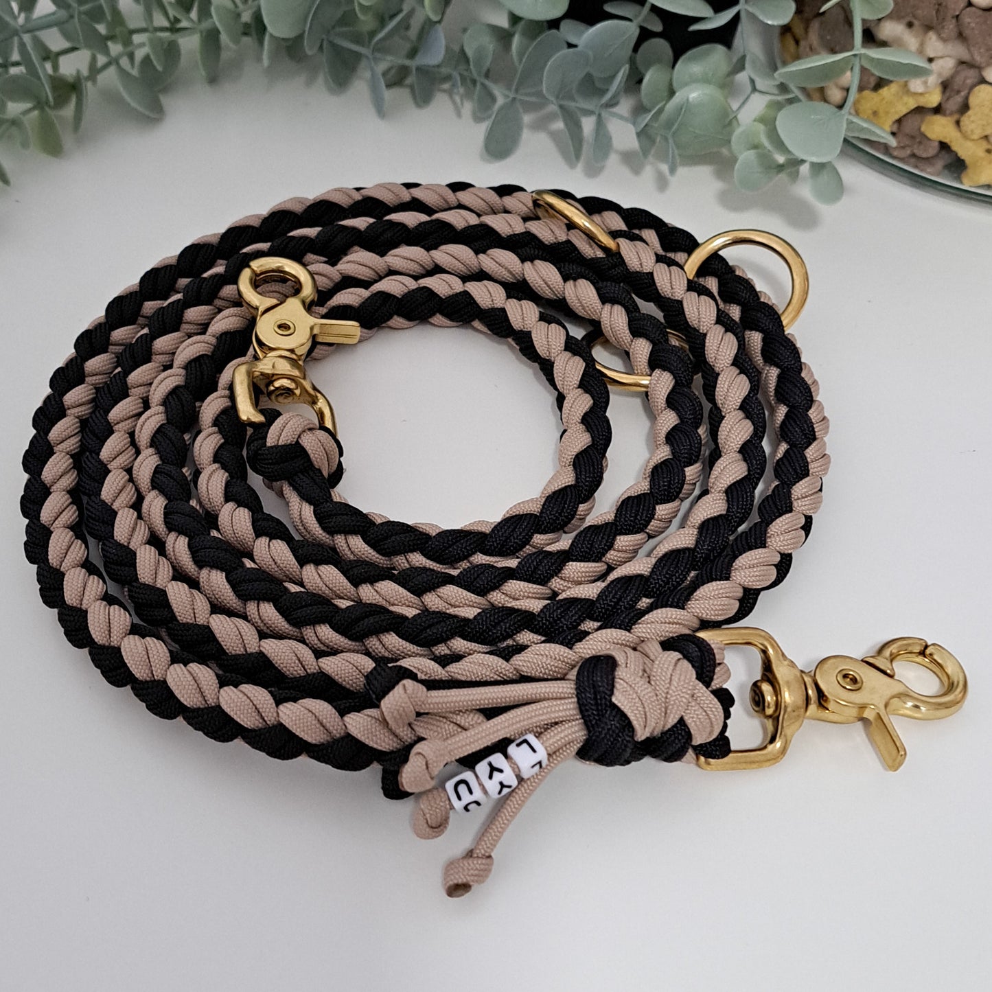 Paracord-Leine, Farbcode: 30-30-25-25, Gold