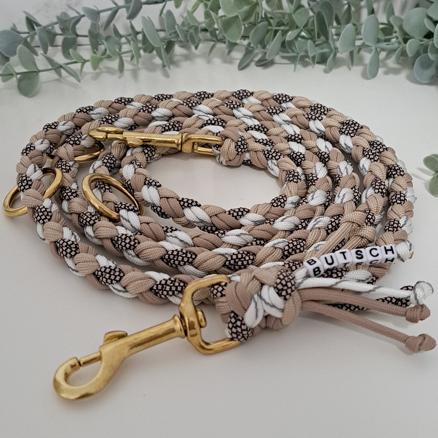 Paracord-Leine, Farbcode: 30-31-44-51 (Reflektierend), Gold
