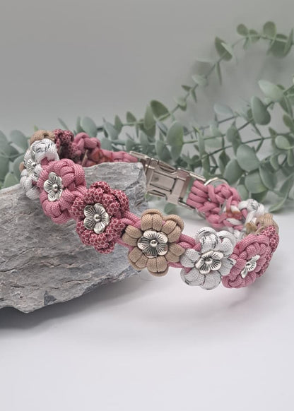 Paracord-Halsband "Flora"